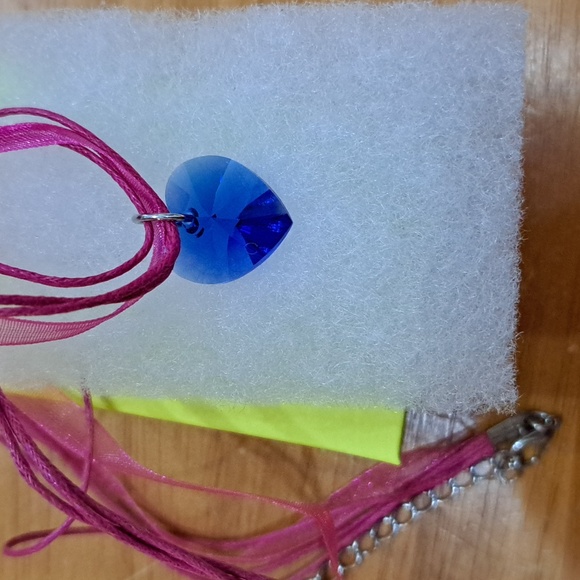 Ocean & Ice Crystal Heart Necklace - Picture 5 of 6